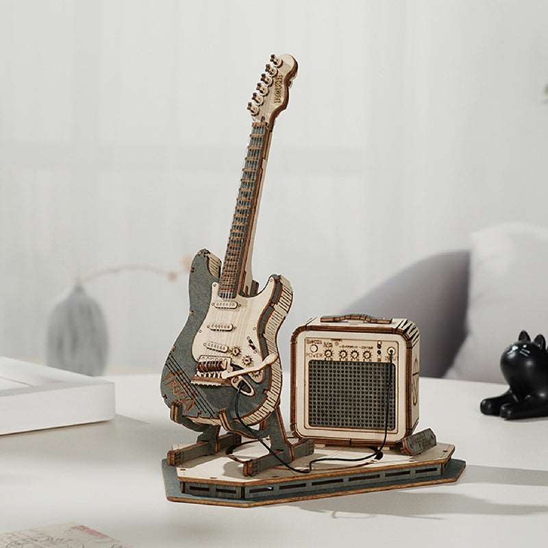 Electric Guitar Model 3D Wooden Puzzle
