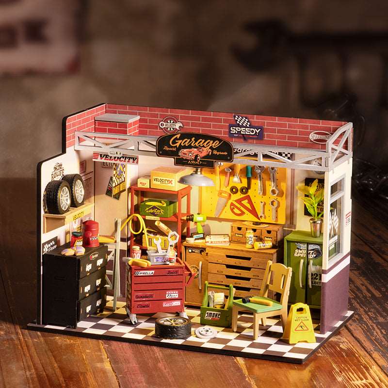 Garage Workshop DIY Miniature House Kit