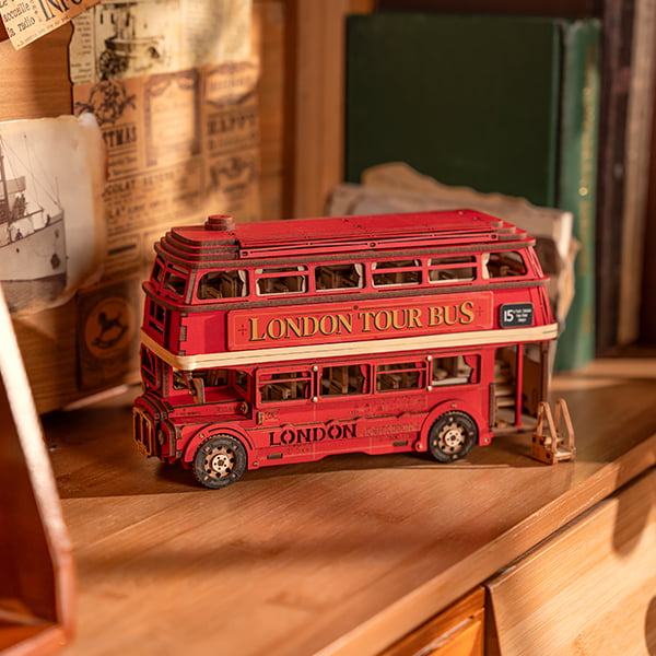 London Tour Bus 3D Wooden Puzzle