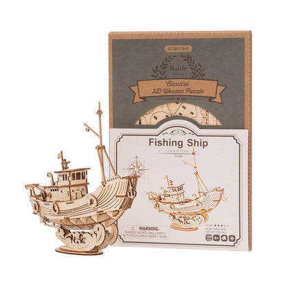 Fishing Ship Model 3D Wooden Puzzle