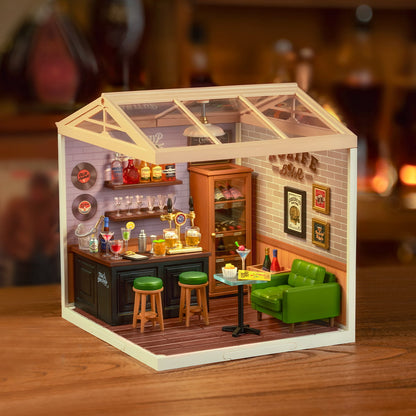 Rolife Leisurely Cheers Bar DIY Plastic Miniature House DW012