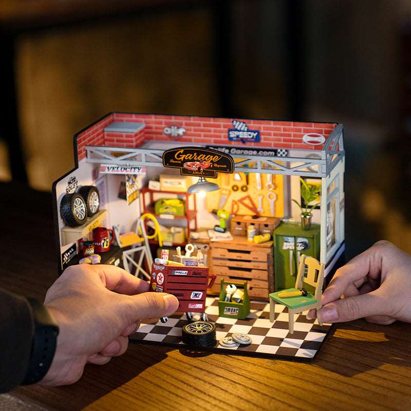 Garage Workshop DIY Miniature House Kit