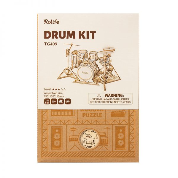 Drum Kit 3D Wooden Puzzle