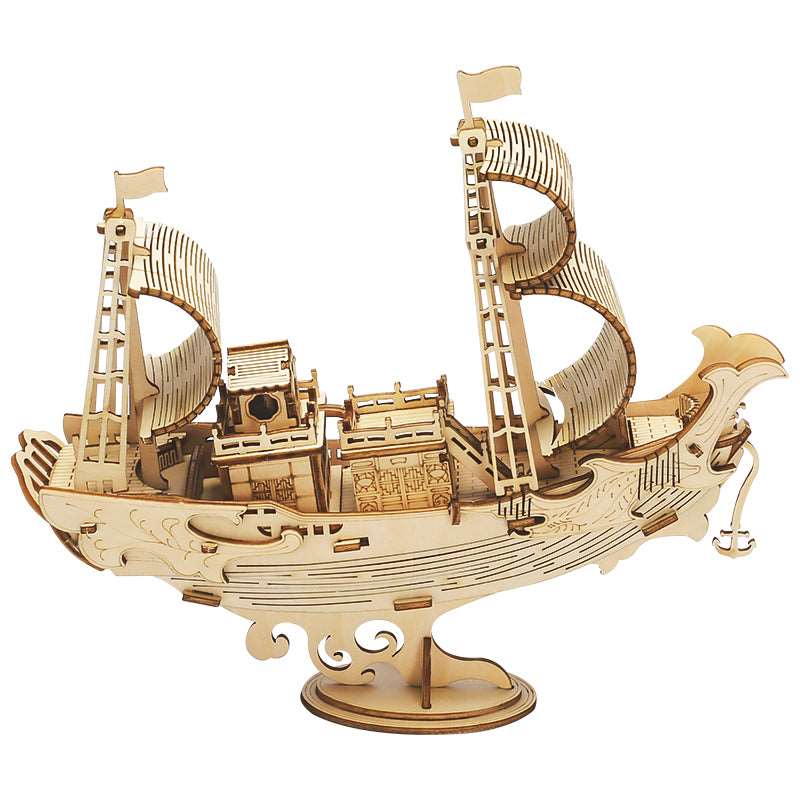 Japanese Diplomatic Ship Model 3D Wooden Puzzle