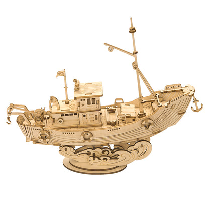 Fishing Ship Model 3D Wooden Puzzle