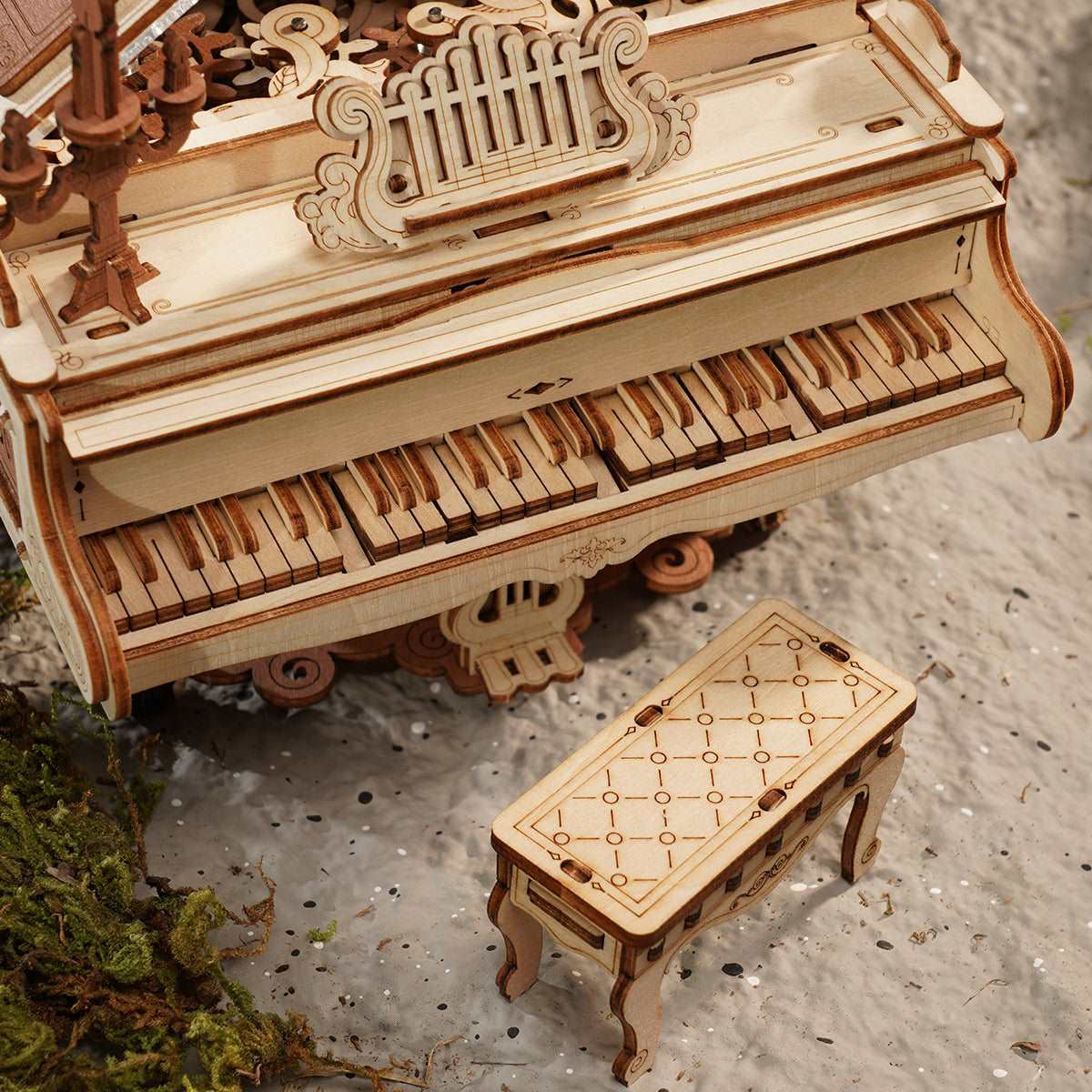 Magic Piano Mechanical Music Box 3D Wooden Puzzle