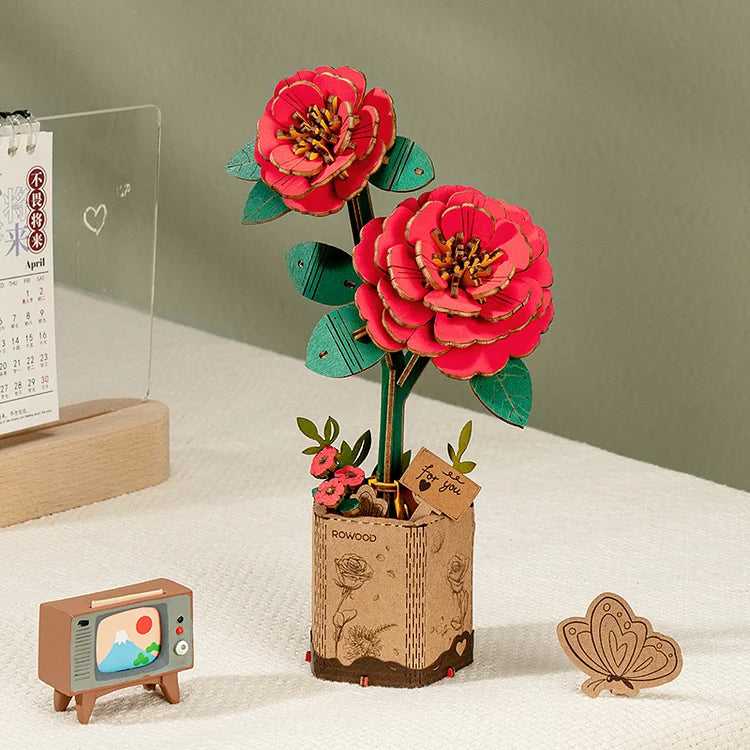 DIY Wooden Flower Bouquet 3D Wooden Puzzle