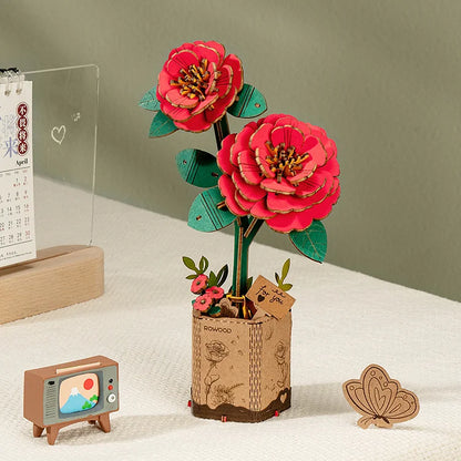 DIY Wooden Flower Bouquet 3D Wooden Puzzle