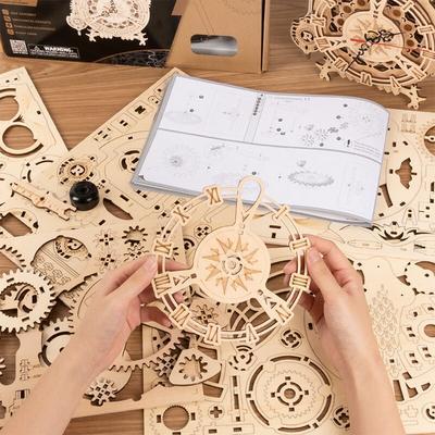 Owl Clock Mechanical Gears 3D Wooden Puzzle