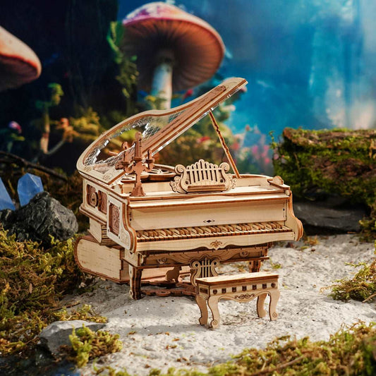 Magic Piano Mechanical Music Box 3D Wooden Puzzle ROKR