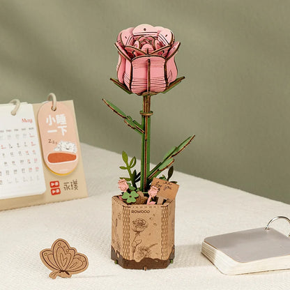 DIY Wooden Flower Bouquet 3D Wooden Puzzle