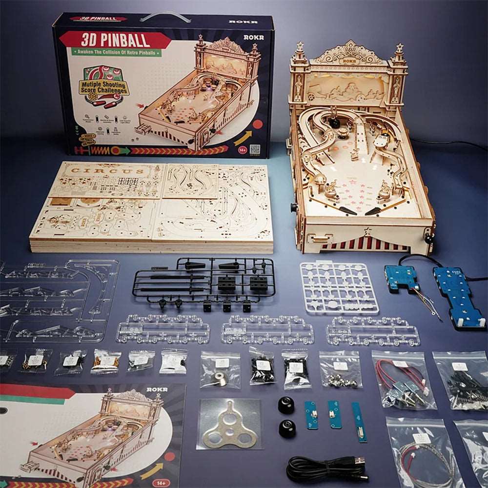 3D Pinball Machine 3D Wooden Puzzle