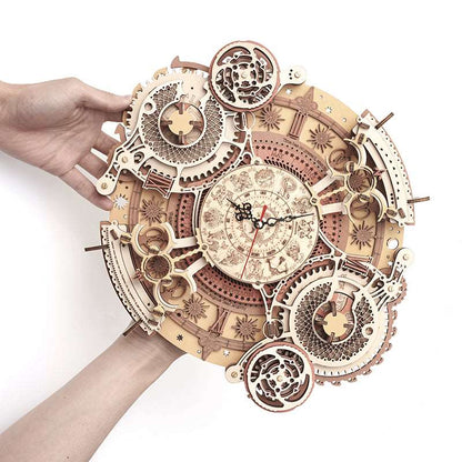 Zodiac Wall Clock Mechanical Time Art Engine ROKR LC601