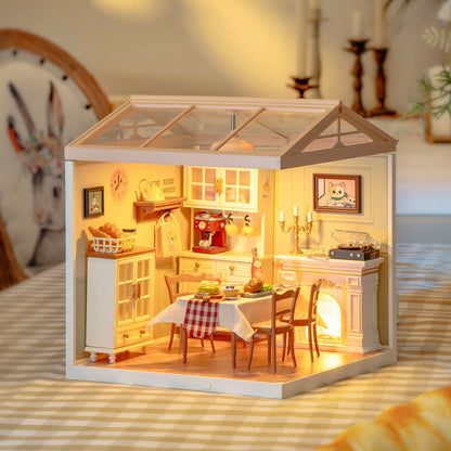 Rolife Warm Dining Room Plastic DIY Miniature House DW015B