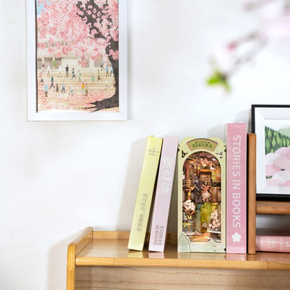 Falling Sakura DIY Book Nook Shelf Insert TGB05