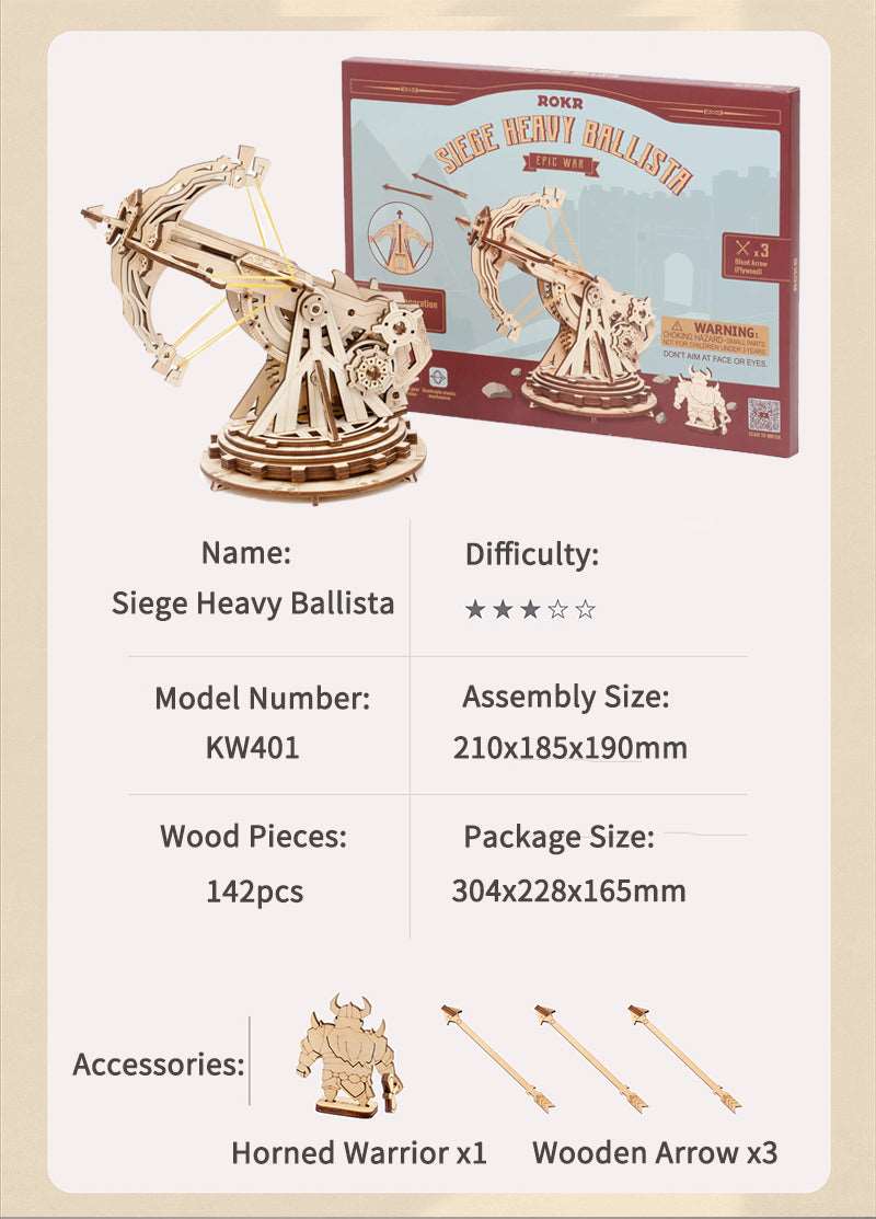 Heavy Siege Weapons 3D Wooden Puzzle