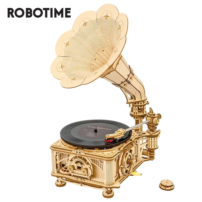 Classic Gramophone 3D Wooden Puzzle ROKR