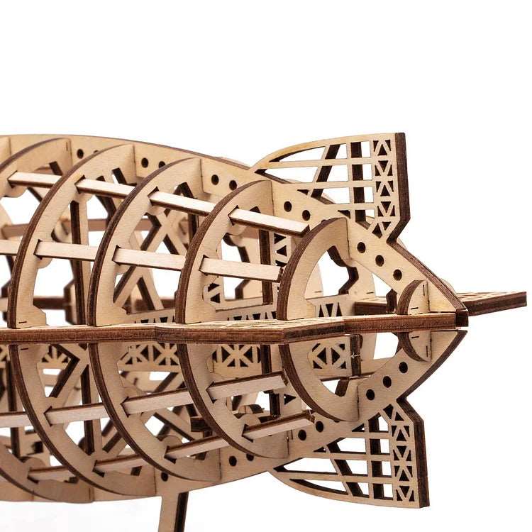 Air Vehicle Mechanical Airship 3D Wooden Puzzle