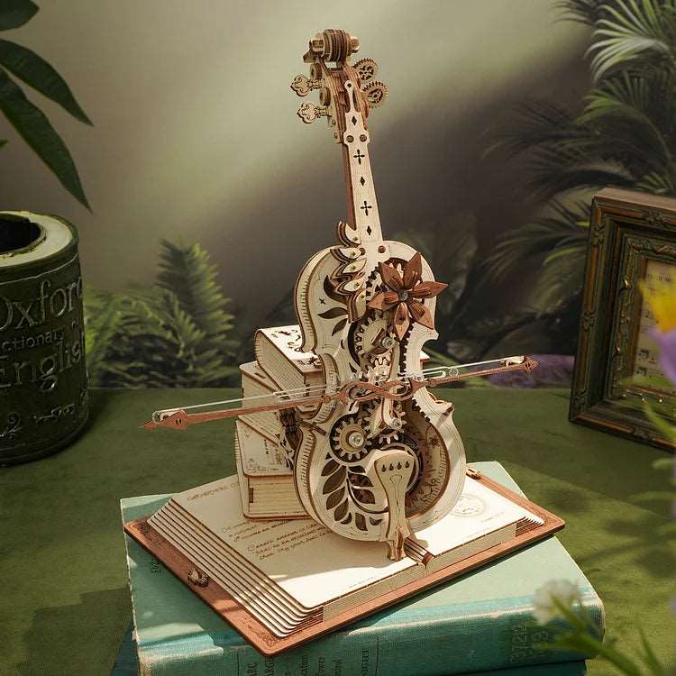 Magic Cello Mechanical Music Box 3D Wooden Puzzle ROKR