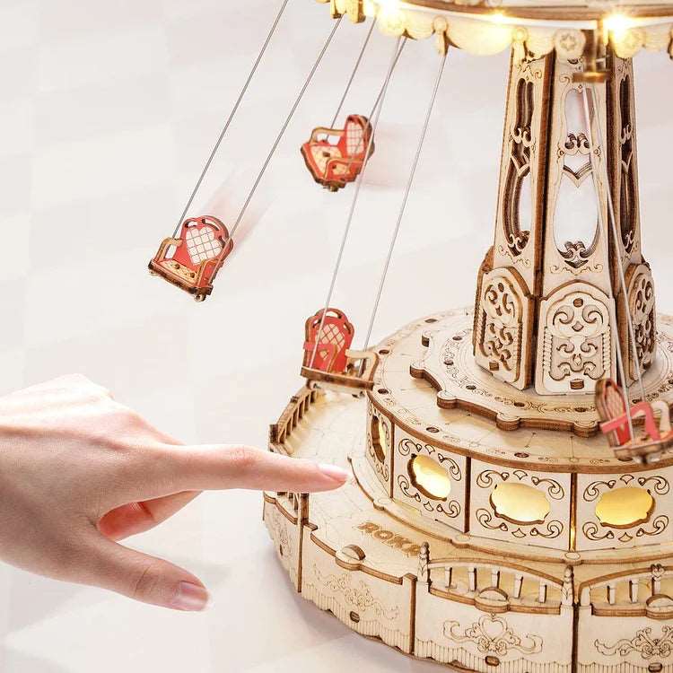 Swing Ride DIY Music Box 3D Wooden Puzzle