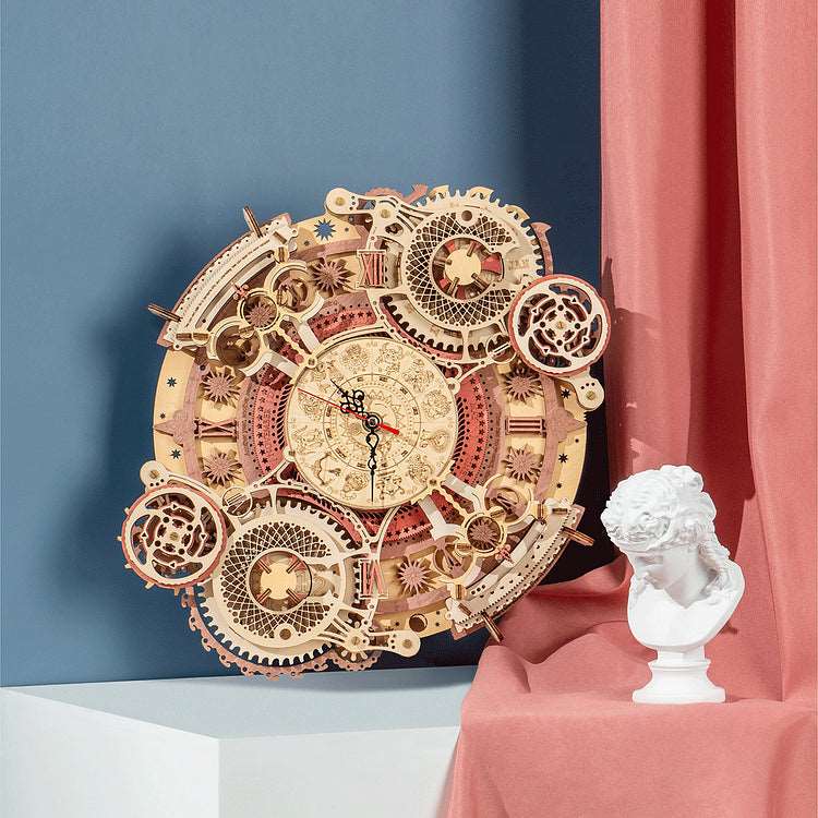 Zodiac Wall Clock Mechanical Time Art Engine ROKR LC601