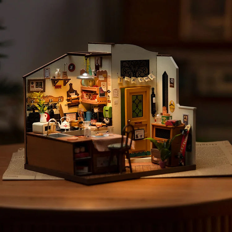 Cozy Kitchen DIY Miniature House Kit Rolife