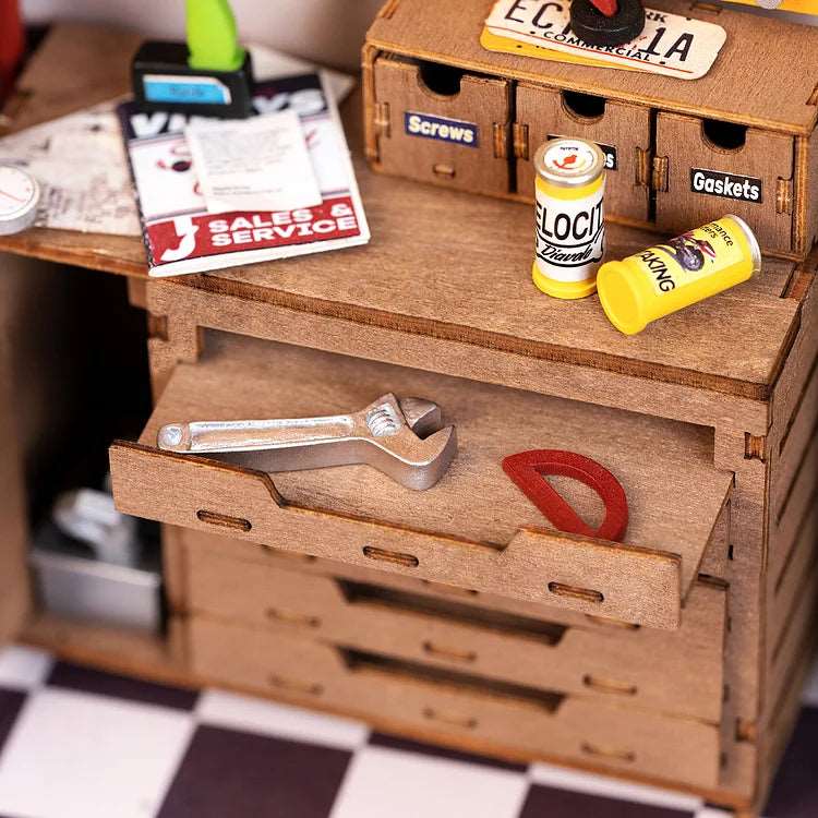 Garage Workshop DIY Miniature House Kit