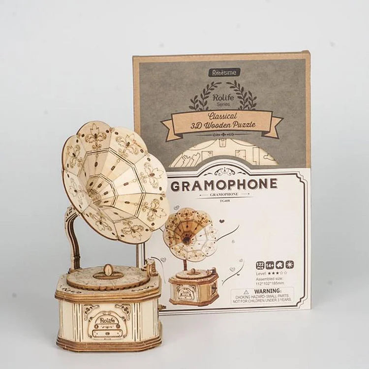 Gramophone Model 3D Wooden Puzzle