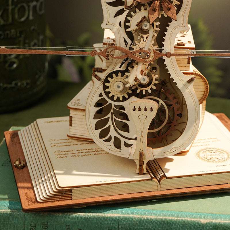 Magic Cello Mechanical Music Box 3D Wooden Puzzle