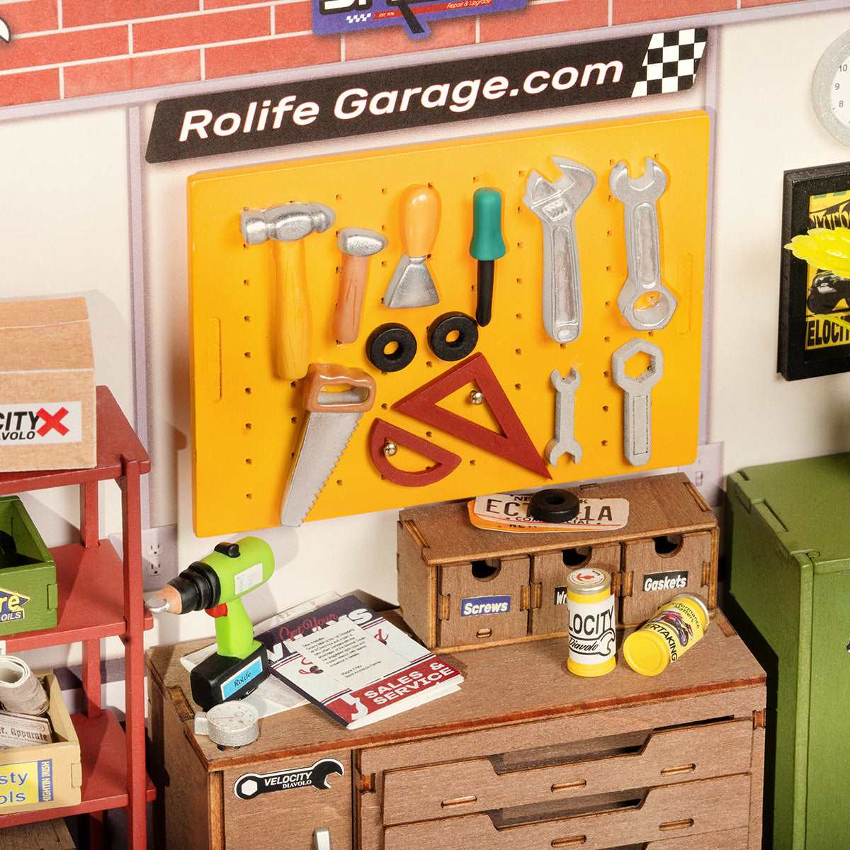 Garage Workshop DIY Miniature House Kit