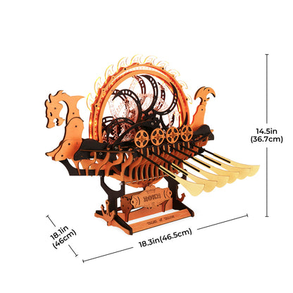 ROKR Viking Dragon Ship Mechanical 3D Wooden Puzzle LK802